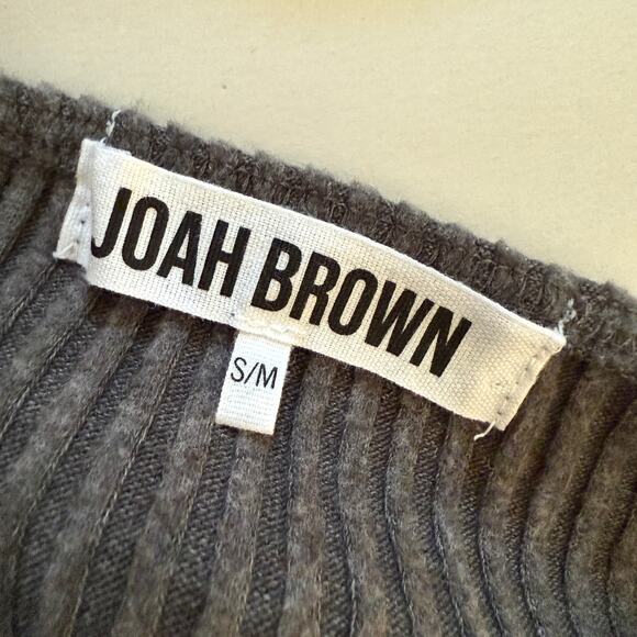 JOAH BROWN | Charcoal Gray Luxe Knit Midi Skirt with Side Slit | Small / Medium - Picture 6 of 7